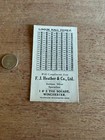 London Hallmarks Silver Specialists Card Fj Heather Antique Vintage Advertising
