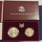 1992 U s  Mint Uncirculated Olympic 2 Coin Set - Silver Dollar   Clad Half Coa