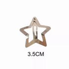 New 3pcs Silver Star Hair Clips For Girls Filigree Star Metal Snap Clip Hairpins