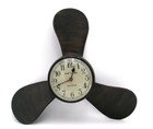 Nautical Ship Propeller Wall Clock Bronze Finish Coastal Beach Decor Quartz