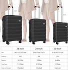 Keytang Zebra Light Weight Hardside Expandable 3 Piece Luggage Set   20 24 28   