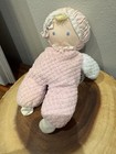 Vintage Eden Baby Doll Pink Terry Cloth Plush Crinkle Rattle Lovey Blonde 12 