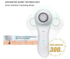 Electric Vibrating Sonic Facial Brush 4 Speeds With 2 Brush Head Remove Balckhea