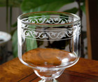 Scroll Etched Bubble Reservoir Absinthe Glass -  set Available 