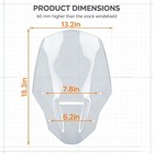 High Windshield For Honda Xl750 Transalp 2025- Windscreen Visor Shield Smoked