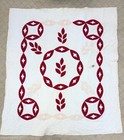 Antique Red   White Applique Cutter Quilt