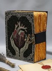 Handmade Leather Journal Anatomical Heart Vintage Lock Gothic Diary Book