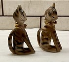 Rare Vintage Siamese Cat Salt And Pepper Shakers Mcm Japan Cork Bottom