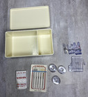 Singer Sewing Machine Accessory Box Presser Feet Needles Bobbins Vintage Kit