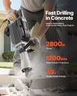 Vevor Demolition Jack Hammer Electric Concrete Breaker 2800 W 1200 Bpm 2 Chisels