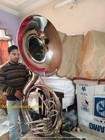 Sousaphone  25 bell  Size Made Of Pure Brass In Chrome  Color   Cases  free Ship