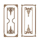 Door On The Wall Woodcarving Wood Decal Carving Lines Wood Applique Rubberwood
