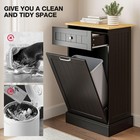 Kitchen Tilt Out Trash Can Cabinet Freestanding Trash Bin Holder Storage Drawer