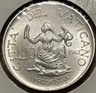 Vatican 10 Lira Coin  1962  Pope John Xxiii  Unc - Combined Shipping Ok