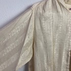 Vintage 1910s 20s Gramercy Jacquard Silk Collarless French Cuff Dress Shirt
