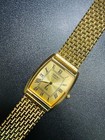 Gold Vintage Seiko Slim Quartz Gentlemen s Wrist Watch -  free Shipping 