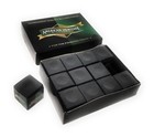Box Of 12 Black dark Grey Pool Cue Tip Chalk - For All Billiard Stick Types