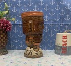 Tiki Mug Tiki Farm 2012  Whack Whak Philippe Tilikete Brown Glaze Headhunter