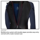 O neill Youth Epic 4 3mm Back Zip Full Wetsuit Black smoke ocean Size 4