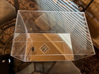 Football Display Case Holder  Acrylic Cover All 4 Sides Back Is Mirrored