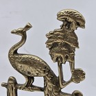 Rare Antique Vtg Cast Brass Pheasant Bookends Mantle Chimney Ornaments Peacock 
