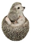 Realistic Cuddle Time Baby Hedgehog With Mother Lying On Its Back Figurine