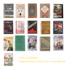 16pcs Dollhouse Miniatures 1 12 Scale Prop Faux Books Lot Fill Bookshelf Novels