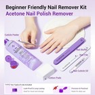 Acetone Nail Polish Remover Kit  Soak Off Gel 50 Pcs Cotton Pads 8 Fl oz  