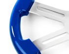 18    Blue Steering Wheel 4 Chrome Spoke Peterbilt Kenworth Freightliner Intern