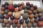 50 Marbles Antique Vintage Clay Civil War Primitives Old Time Toys Free Ship