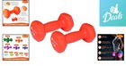 Pair Of Soft Grip Neoprene Dumbbells - Non Slip  Color Coated  Set Of 2