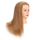 20-22  100  Human Hair Mannequin Head Training Head Cosmetology Manikin Head    