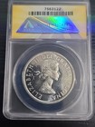 1962 Canada  1 Silver Coin Proof Like Graded Ms62 Anacs Free Shipping 