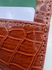 Brown Crocodile Embossed Leather Card Holder Id   Document Wallet
