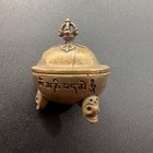 Old Chinaese Tibetan Buddhist Copper Toba Gabala Bowl Supply zutuolin Main Foot