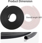 26ft Automotive Weather Stripping  D-type Car Door Seal Str Color  D Type-26ft