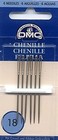  1768-18 Chenille Hand Needles  6-pack  Blue Size 18