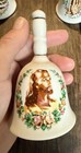 Set Of Three Vintage Decorative Porcelain Bells With Religious Imagery 