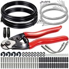 107pcs Stainless Steel Bike Cable Kit - Brake   Shift Cables  Cutters  Caps   O-