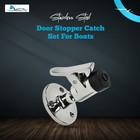 Marine City 316 Stainless Steel Door Stopper Catch Set Soft Stop Anti-collision