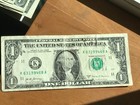 2017 A  1 Dollar Bill Ink Smear Error Federal Reserve Note Paper Money 