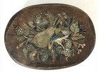 Vintage Hand Painted Top Solid Wood Stool - Nice  