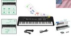 Kids Electronic Music Keyboard 61-key Portable Piano Toy With Microphone For    