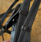 New Black Rubber Reins- Hand Stops - 