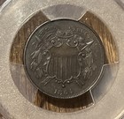1864 2c Pcgs Genuine Surfaces Smoothed Au Detail Small Motto 