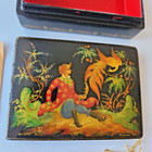 Vintage Russian Palekh Lacquer Box Firebird Signed 1973 Folk Art