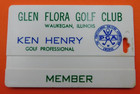 Vintage Golf Course Bag Tag - Glen Flora Golf Club Waukegan Illinois