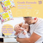 - 180 Count Saline Baby Wipes  Unscented  7 4 X 7 2 Inch  Moist And Refreshin   