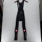 Castelli Rosso Corsa Cycling Bib Tights Mens S Black Pants Progetto X2 Padded