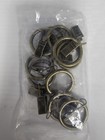 10 Count 1-inch Curtain Rings With Clip For Windows  Antique Brass